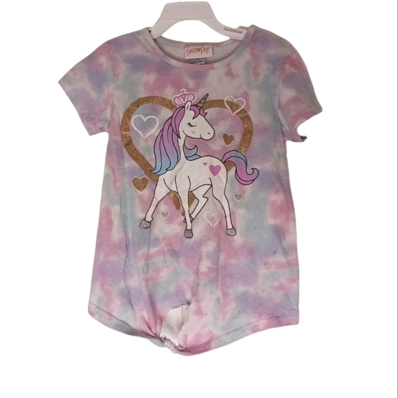 Girls 2 pcs Set of Blue jeans and Unicorn T-shirt - Picture 3 of 15